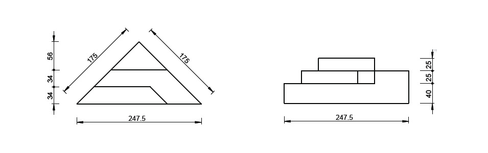 Schema dimension escalier d