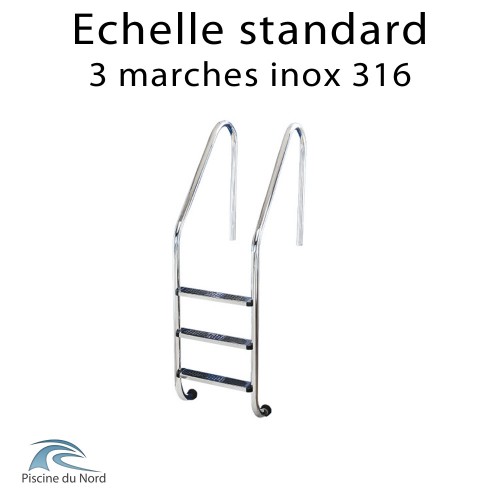 Echelle 3 marches standard en inox 316 Echelle 3 marches standard en inox 316
