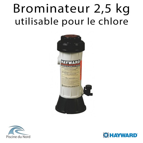 Brominateur piscine Hayward, capacité 2,5 kg, raccordements tubbing, montage en derivation Brominateur piscine Hayward, capacité 2,5 kg, raccordements tubbing, montage en derivation