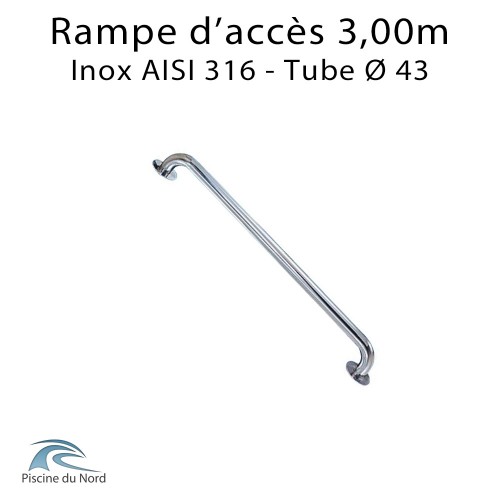 Rampe d'accès pour piscine - Longueur 3m Rampe d'accès pour piscine - Longueur 3m