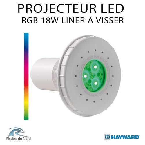 Projecteur Led RGB multicouleur 15W à visser sur traversé de paroi Projecteur Led RGB multicouleur 15W à visser sur traversé de paroi